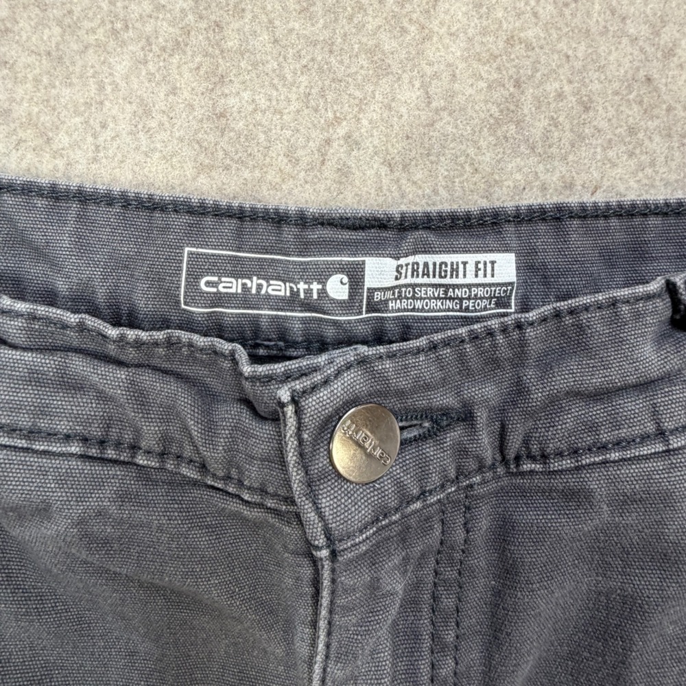 Carhartt Pants Mens 31x30 Rugged Flex Straight Fit Gray Workwear Gorpcore 102821 - Picture 8 of 13